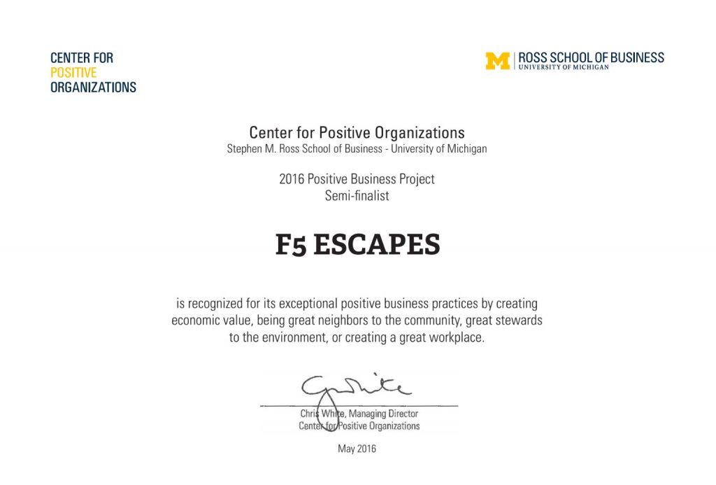 Positive Project, Ross School of Business