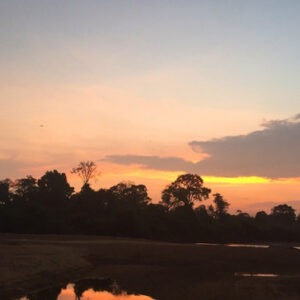 Agumbe women group tour with F5 Escapes - The famous, panoramic sunset view over the Western Ghats from Agumbe.