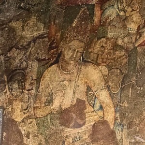 Ajanta & Ellora women group tour with F5 Escapes - The famous ancient mural painting of Bodhisattva Padmapani at Ajanta Caves.